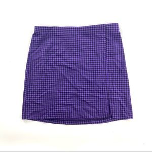 NWT DIVIDED H&M ELECTRIC PURPLE GINGHAM SKIRT 💜
